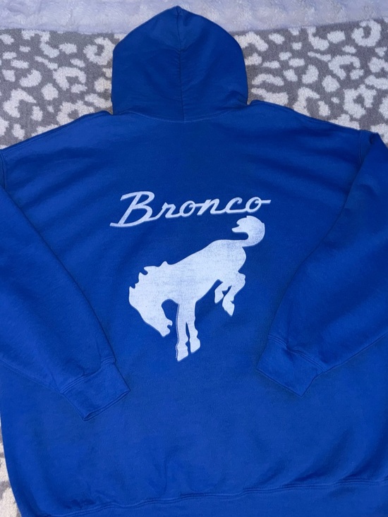 Altar'd State Tops - Altar’d State “Bronco” Mustang Logo Hoodie Royal Blue Size L